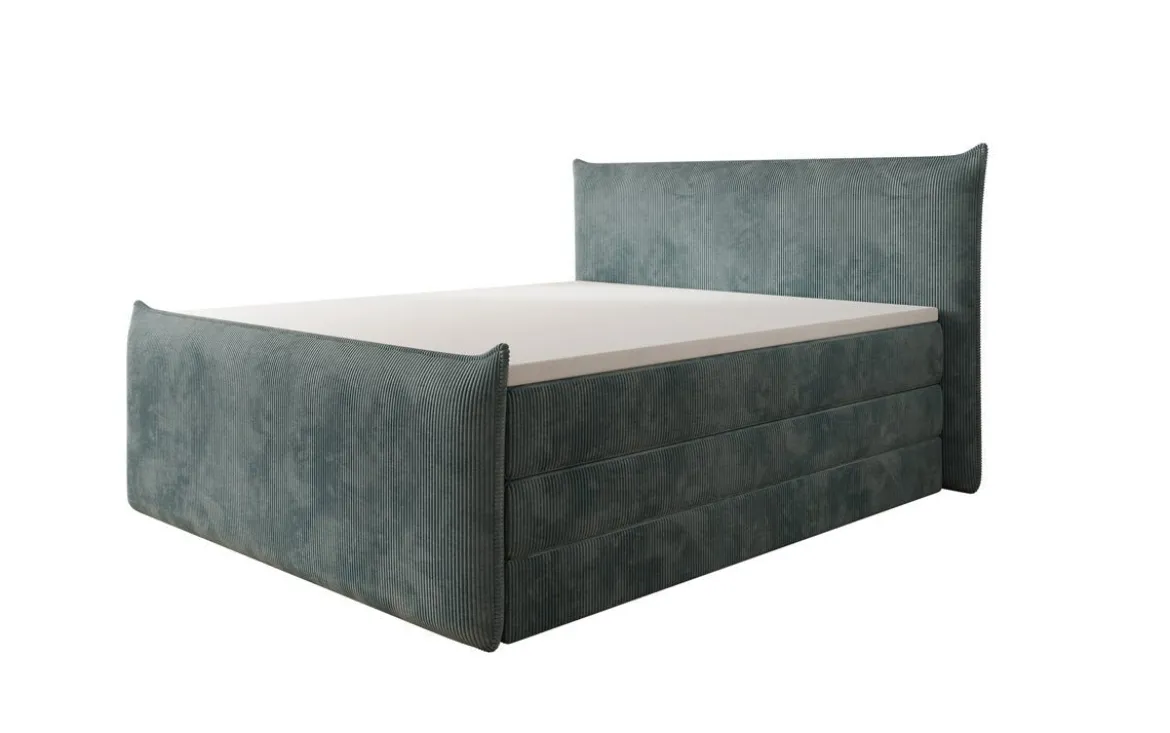 Boxspringbett Liana II mit hochklappbarem Stauraum in Cord