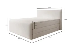 Boxspringbett Liana II mit hochklappbarem Stauraum in Samt