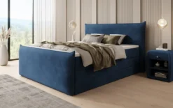 Boxspringbett Liana II mit hochklappbarem Stauraum in Samt