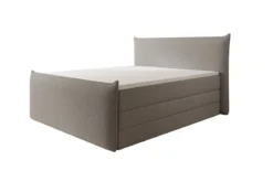 Boxspringbett Liana II mit hochklappbarem Stauraum in Teddy Bouclé