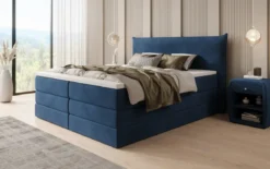 Boxspringbett Liana mit hochklappbarem Stauraum in Samt