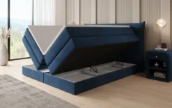 Boxspringbett Liana mit hochklappbarem Stauraum in Samt