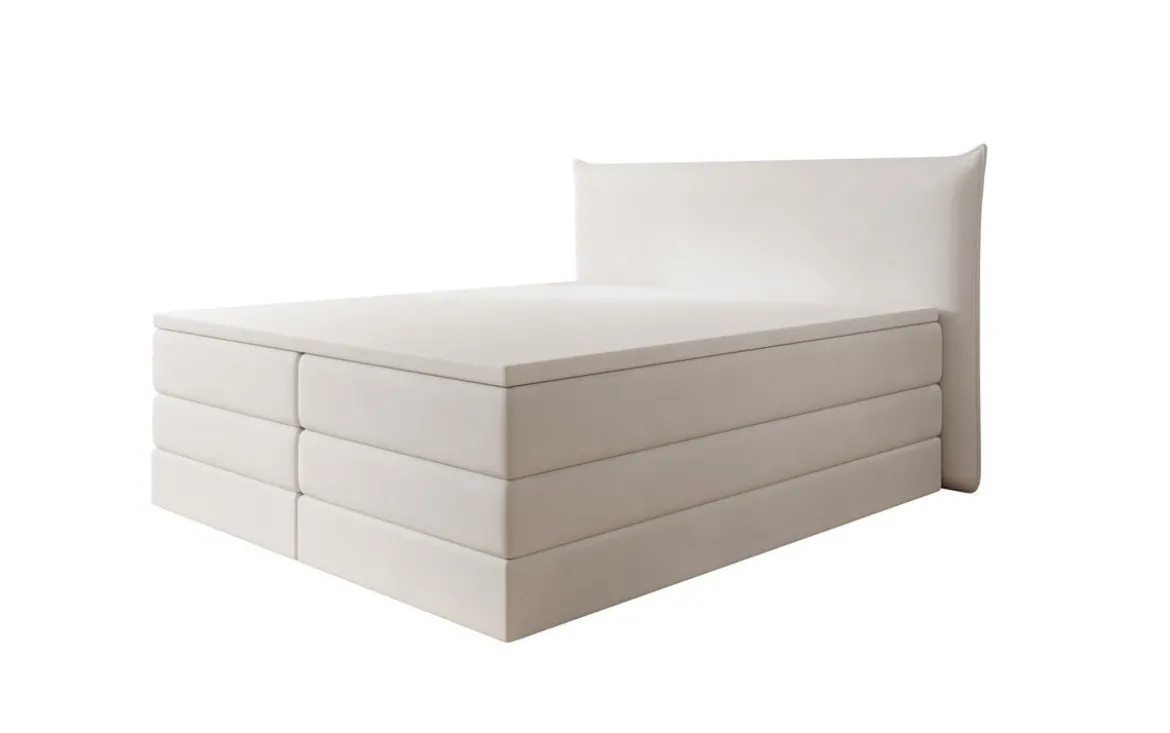Boxspringbett Liana mit hochklappbarem Stauraum in Samt