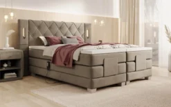 Boxspringbett Livano Samt elektrisch verstellbar mit LED