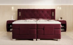 Boxspringbett Livano Samt elektrisch verstellbar mit LED