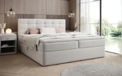 Boxspringbett Lux in Strukturstoff mit Stauraum