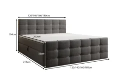 Boxspringbett Luxor Bouclé mit Stauraum