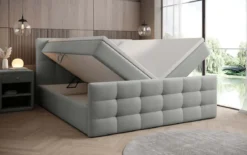 Boxspringbett Luxor Bouclé mit Stauraum