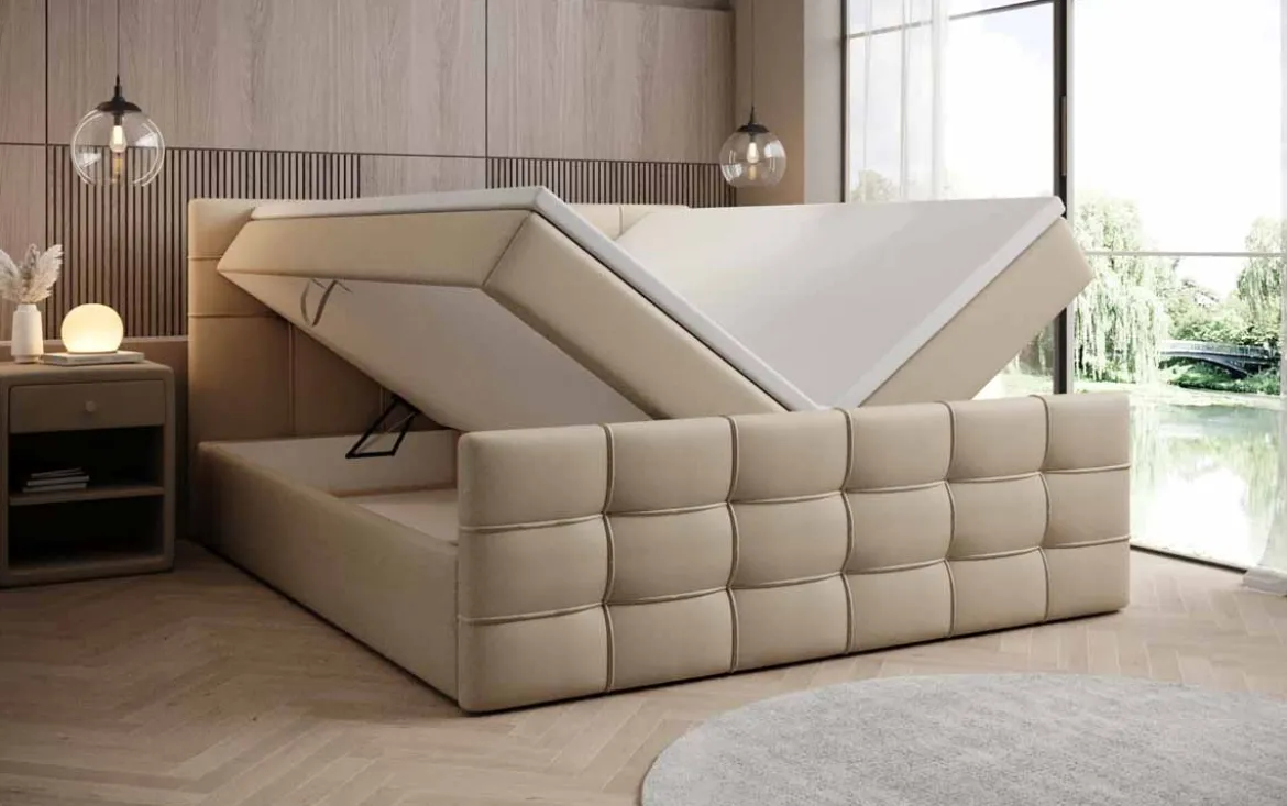 Boxspringbett Luxor Kunstleder mit Stauraum