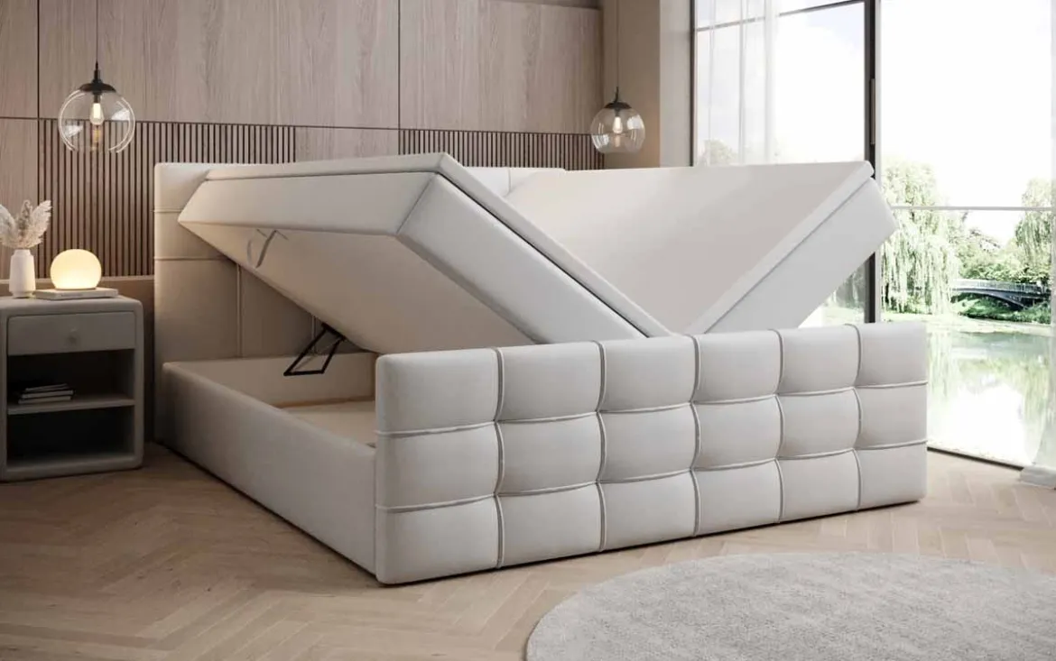 Boxspringbett Luxor Kunstleder mit Stauraum
