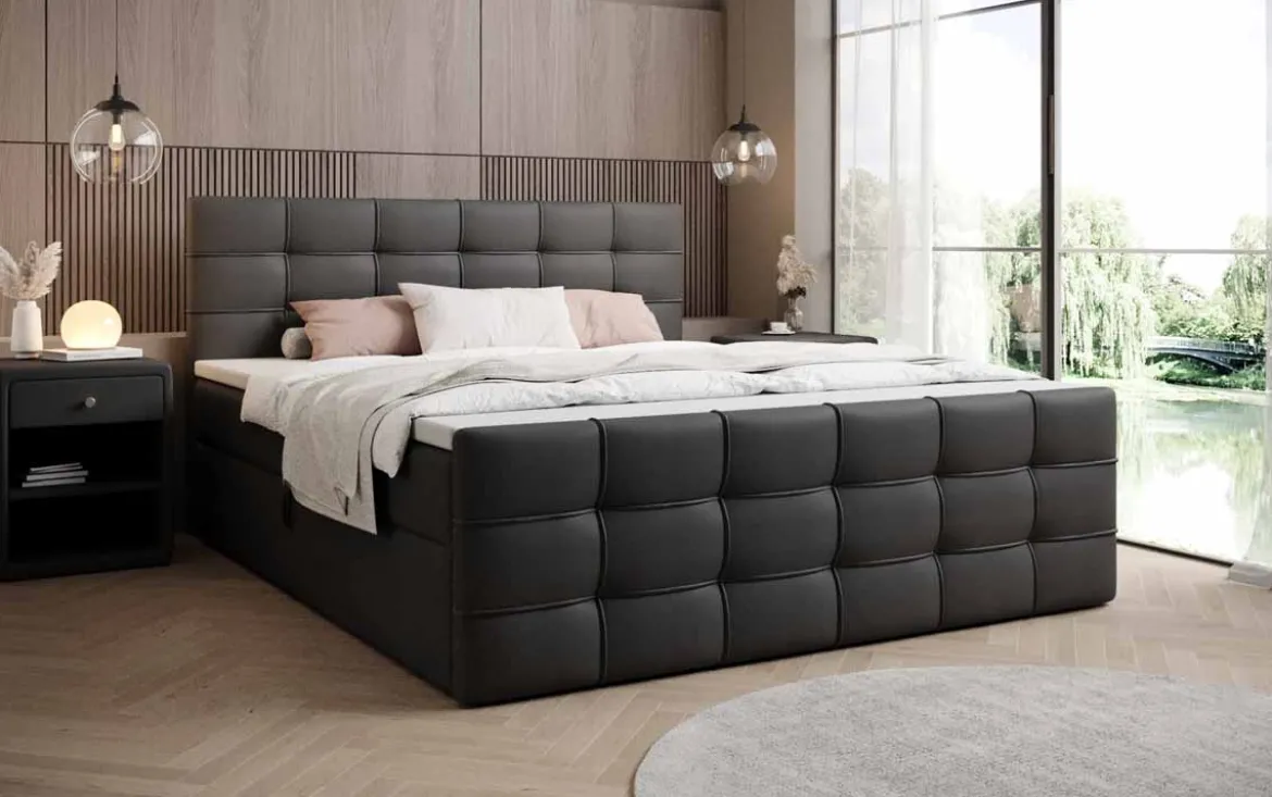 Boxspringbett Luxor Kunstleder mit Stauraum