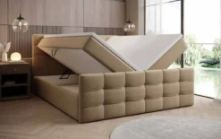 Boxspringbett Luxor Stoff mit Stauraum
