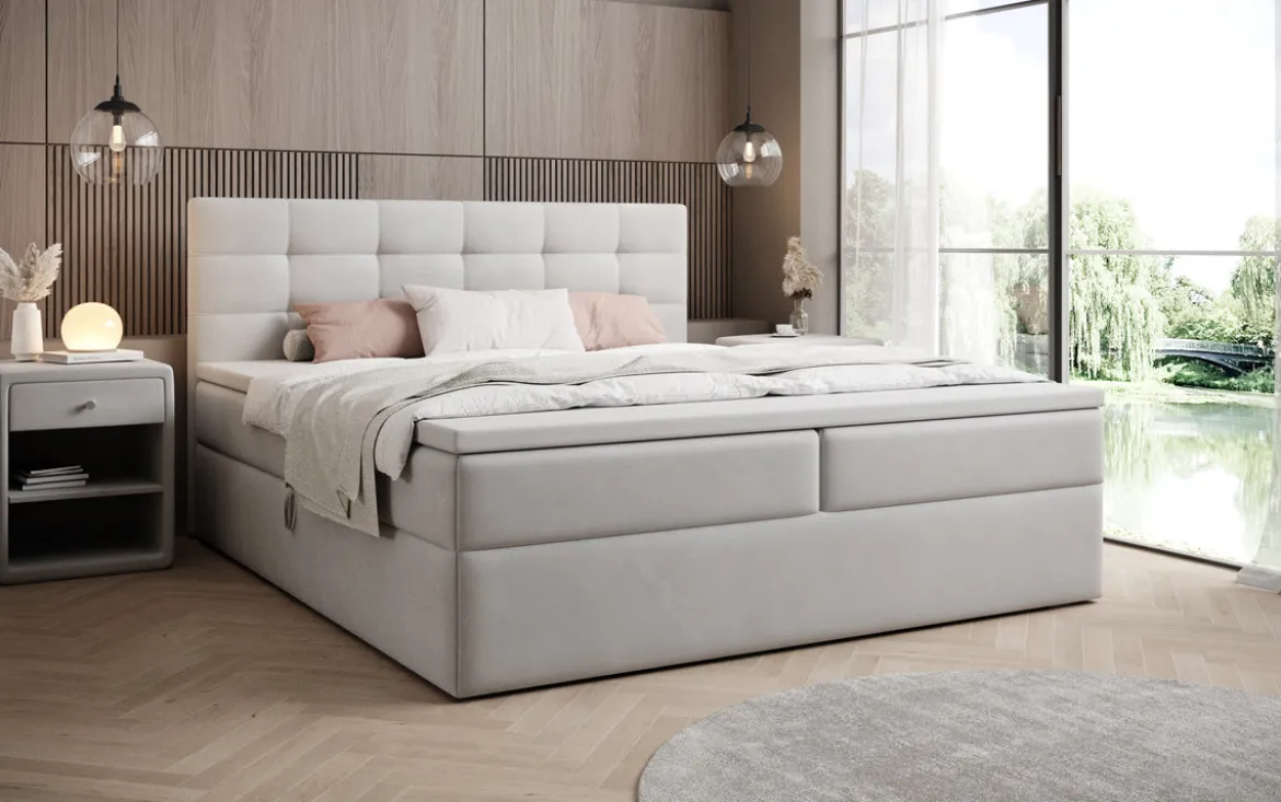 Boxspringbett Lux Samt mit Stauraum