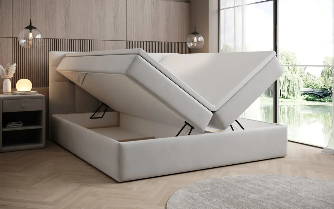 Boxspringbett Lux Samt mit Stauraum