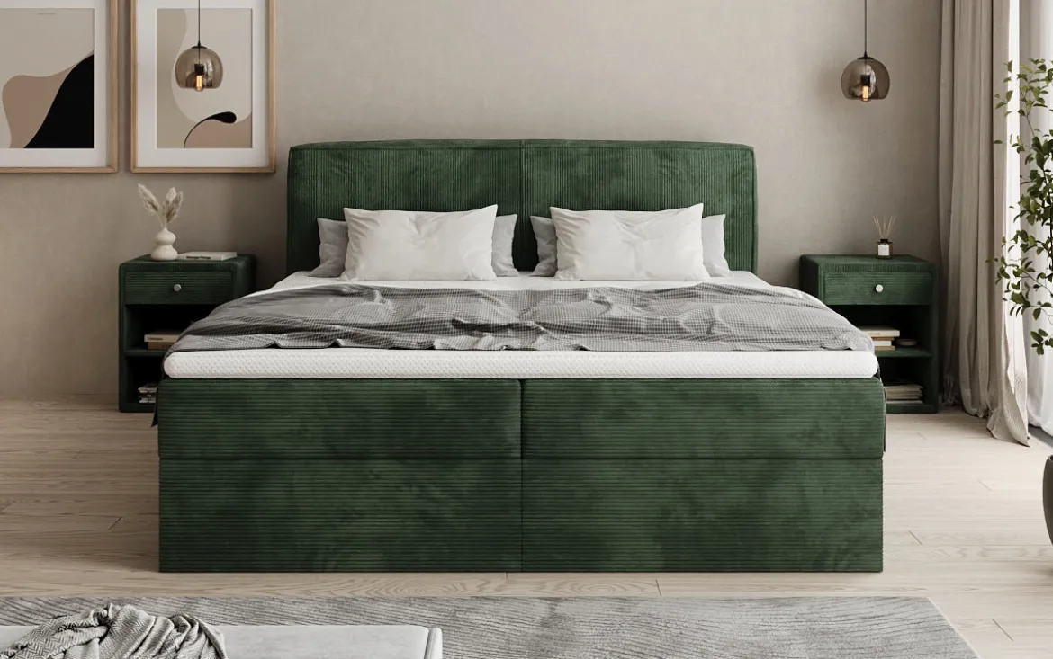 Boxspringbett Marea in Cord mit Stauraum