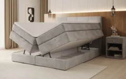 Boxspringbett Mareno mit Stauraum in Samt