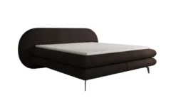 Boxspringbett Marisol mit ovalem Headboard in Bouclé