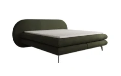 Boxspringbett Marisol mit ovalem Headboard in Bouclé