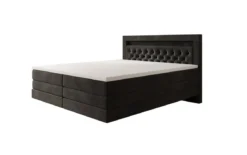 Boxspringbett Menzogna mit Schwebeoptik und LED in Samt