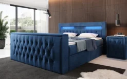 Boxspringbett Menzogna mit TV Lift, USB und Stauraum (2 Schubladen)