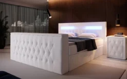 Boxspringbett Menzogna mit TV Lift, USB und Stauraum (2 Schubladen)