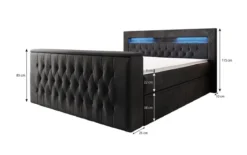 Boxspringbett Menzogna mit TV Lift, USB und Stauraum (2 Schubladen)