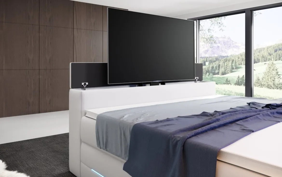 Boxspringbett Merkur mit TV Lift und RGB