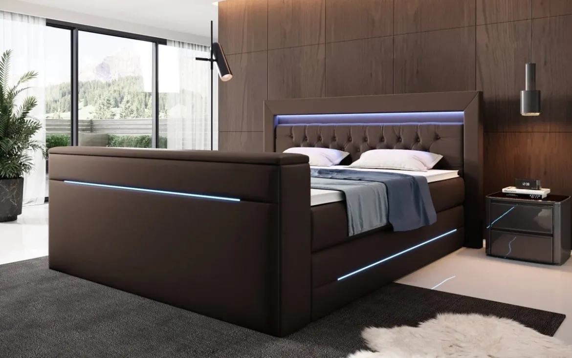 Boxspringbett Merkur mit TV Lift und RGB