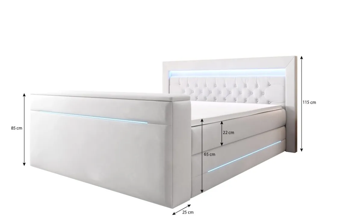 Boxspringbett Merkur mit TV Lift und RGB