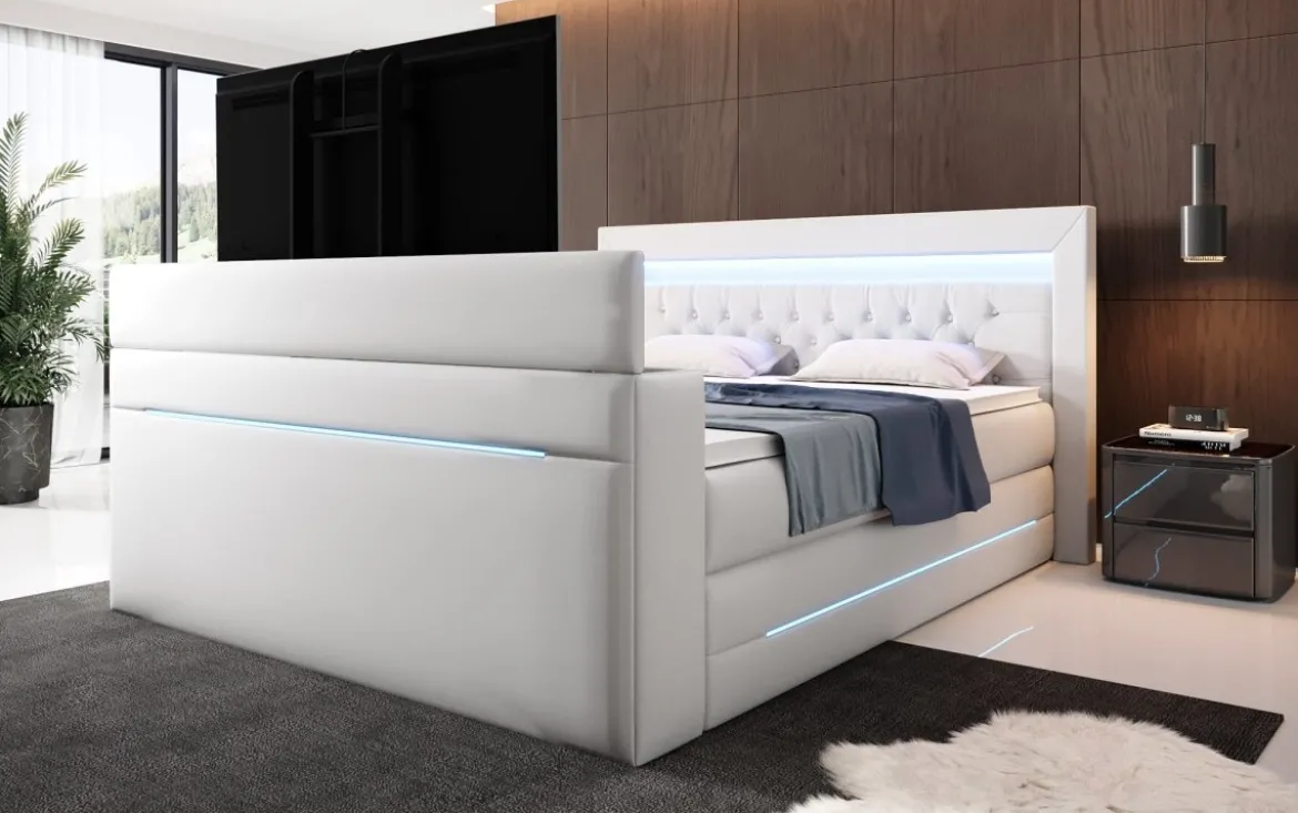 Boxspringbett Merkur mit TV Lift und RGB