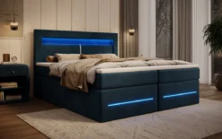Boxspringbett Minera mit LED, USB und Stauraum