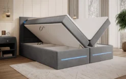 Boxspringbett Minera mit LED, USB und Stauraum