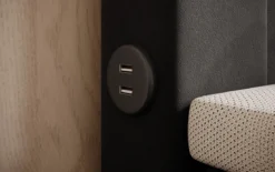 Boxspringbett Minera mit LED, USB und Stauraum