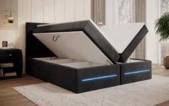 Boxspringbett Minera mit LED, USB und Stauraum
