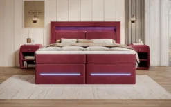 Boxspringbett Minera mit LED, USB und Stauraum
