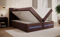 Boxspringbett Minera mit LED, USB und Stauraum