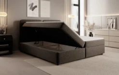 Boxspringbett Mira in Strukturstoff mit Stauraum