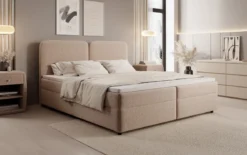 Boxspringbett Mira in Strukturstoff mit Stauraum