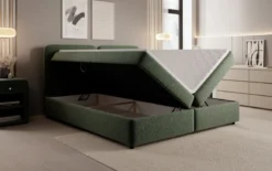 Boxspringbett Mira in Strukturstoff mit Stauraum