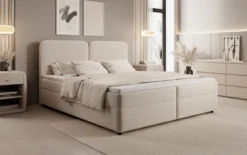 Boxspringbett Mira in Strukturstoff mit Stauraum