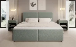 Boxspringbett Mira in Strukturstoff mit Stauraum