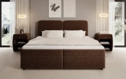 Boxspringbett Mira in Strukturstoff mit Stauraum