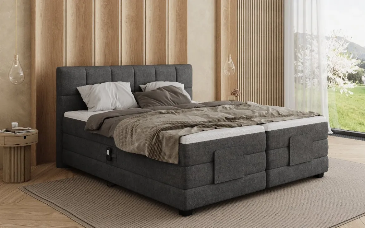 Boxspringbett Monaco - elektrisch verstellbar in Stoff