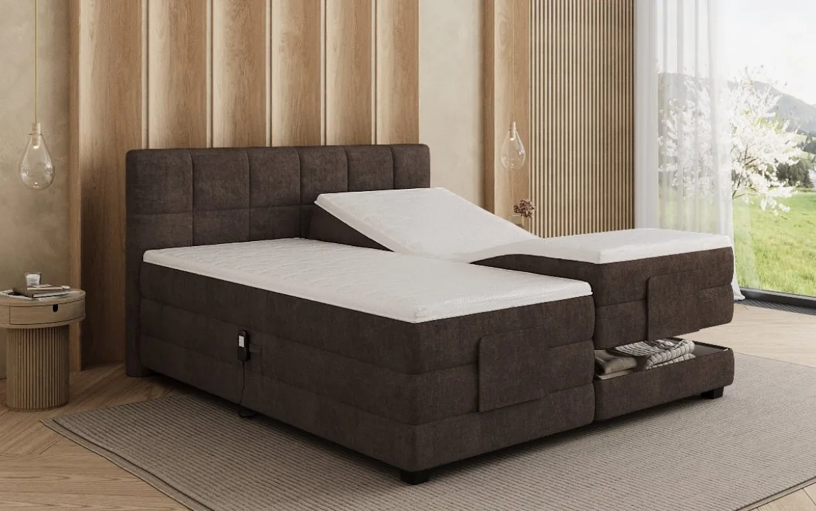 Boxspringbett Monaco - elektrisch verstellbar in Stoff