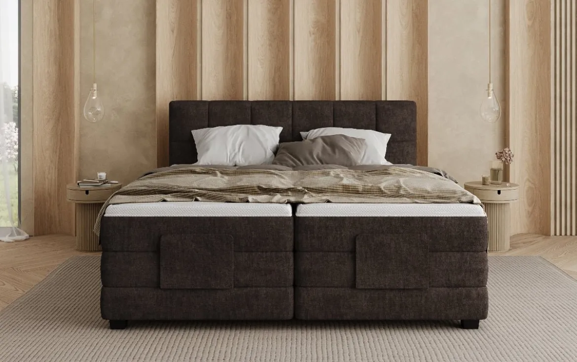 Boxspringbett Monaco - elektrisch verstellbar in Stoff