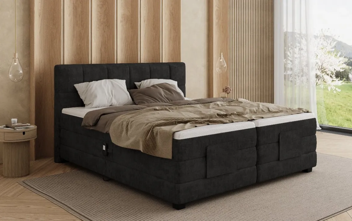 Boxspringbett Monaco - elektrisch verstellbar in Stoff