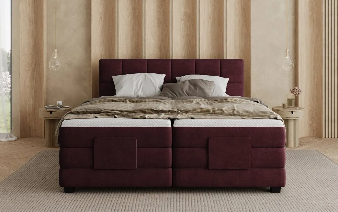 Boxspringbett Monaco - elektrisch verstellbar in Samt