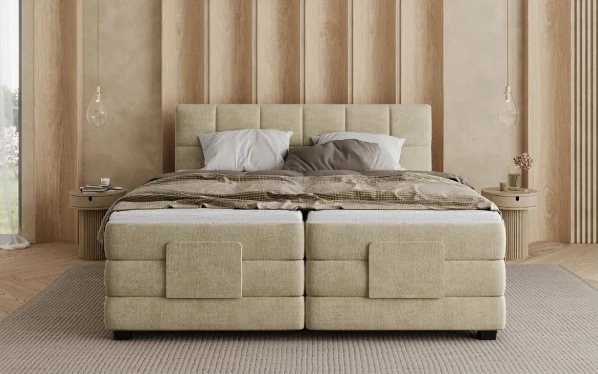 Boxspringbett Monaco - elektrisch verstellbar in Samt
