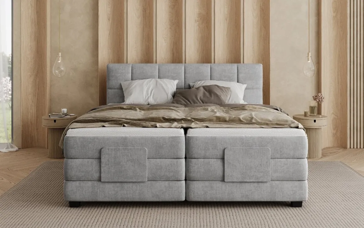 Boxspringbett Monaco - elektrisch verstellbar in Samt