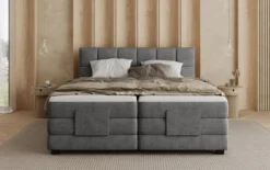 Boxspringbett Monaco - elektrisch verstellbar in Samt